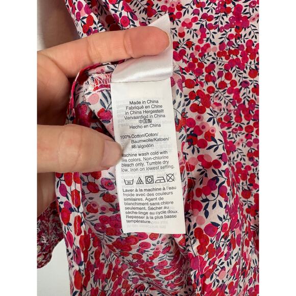 J. Crew Liberty Fabric Wiltshire Print Cotton Button Down Top 0 - Picture 4 of 4